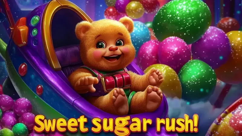 Sweet Sugar Rush slot game with colorful interface